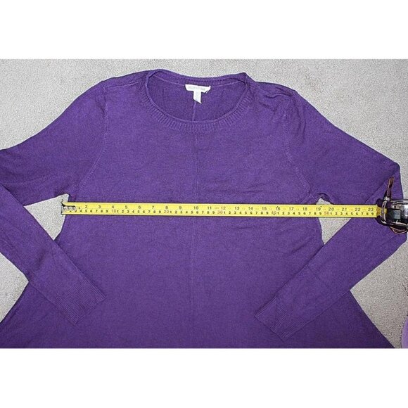 Eileen Fisher - Cozy Viscose Stretch Asymmetric Tunic, African Violet, Sml - Picture 4 of 8